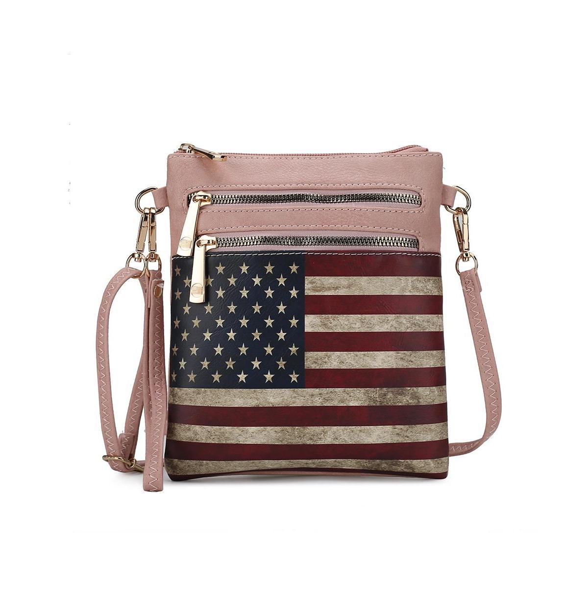 Mkf Collection Genesis Printed Flag Women s Crossbody Bag by Mia K Product Image