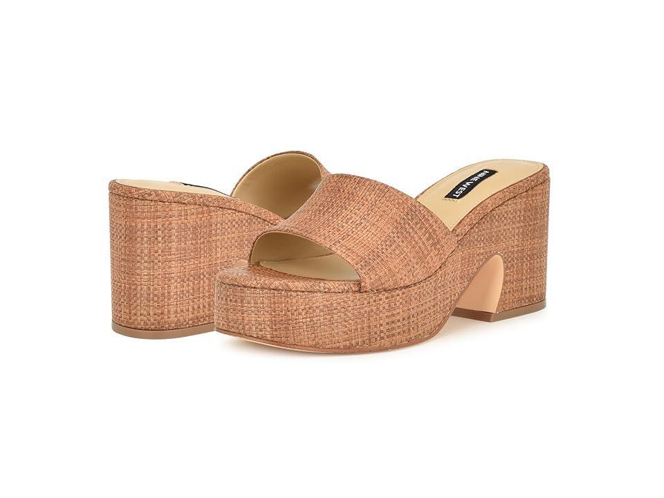 Nine West Womens Boone Slip-On Round Toe Wedge Sandals Product Image