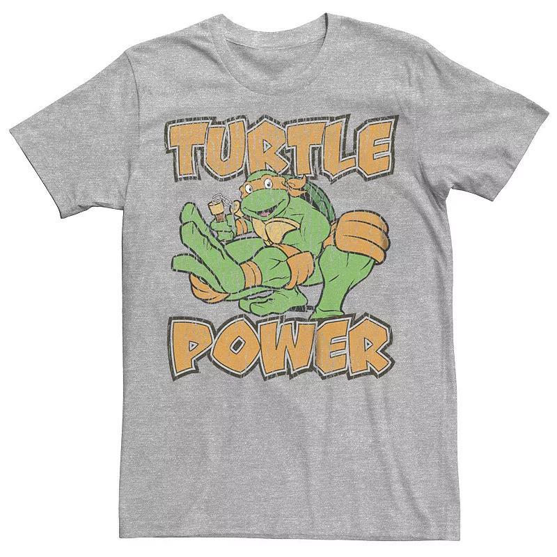 Mens Teenage Mutant Ninja Turtles Turtle Power Graphic Tee Athletic Grey Product Image