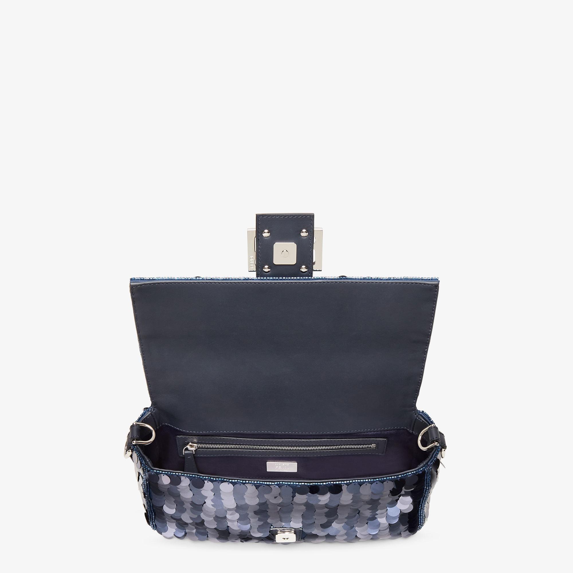 BaguetteDark and mid blue sequin bag Product Image