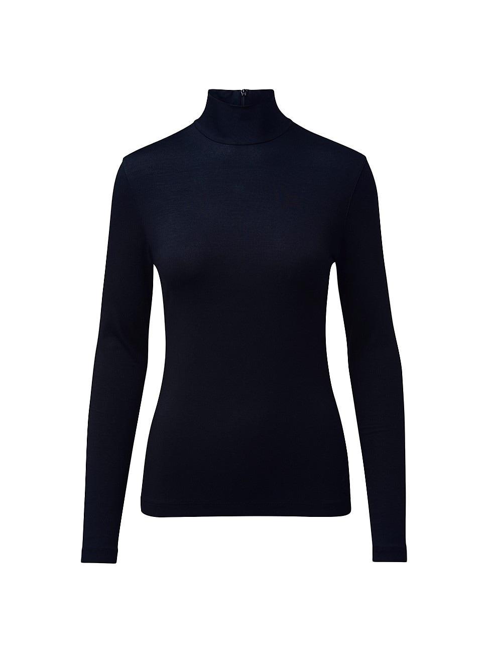 Womens Turtleneck Back Zip Top Product Image