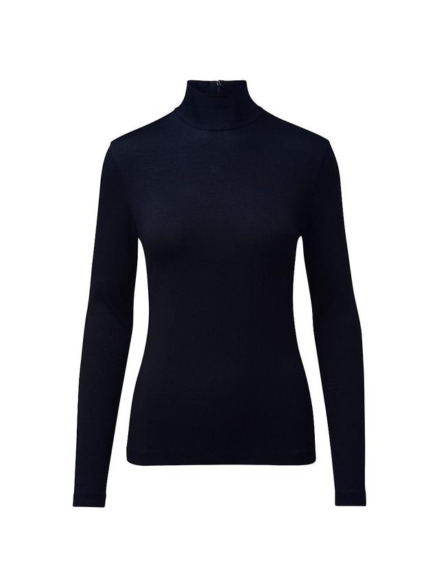 Womens Turtleneck Back Zip Top Product Image