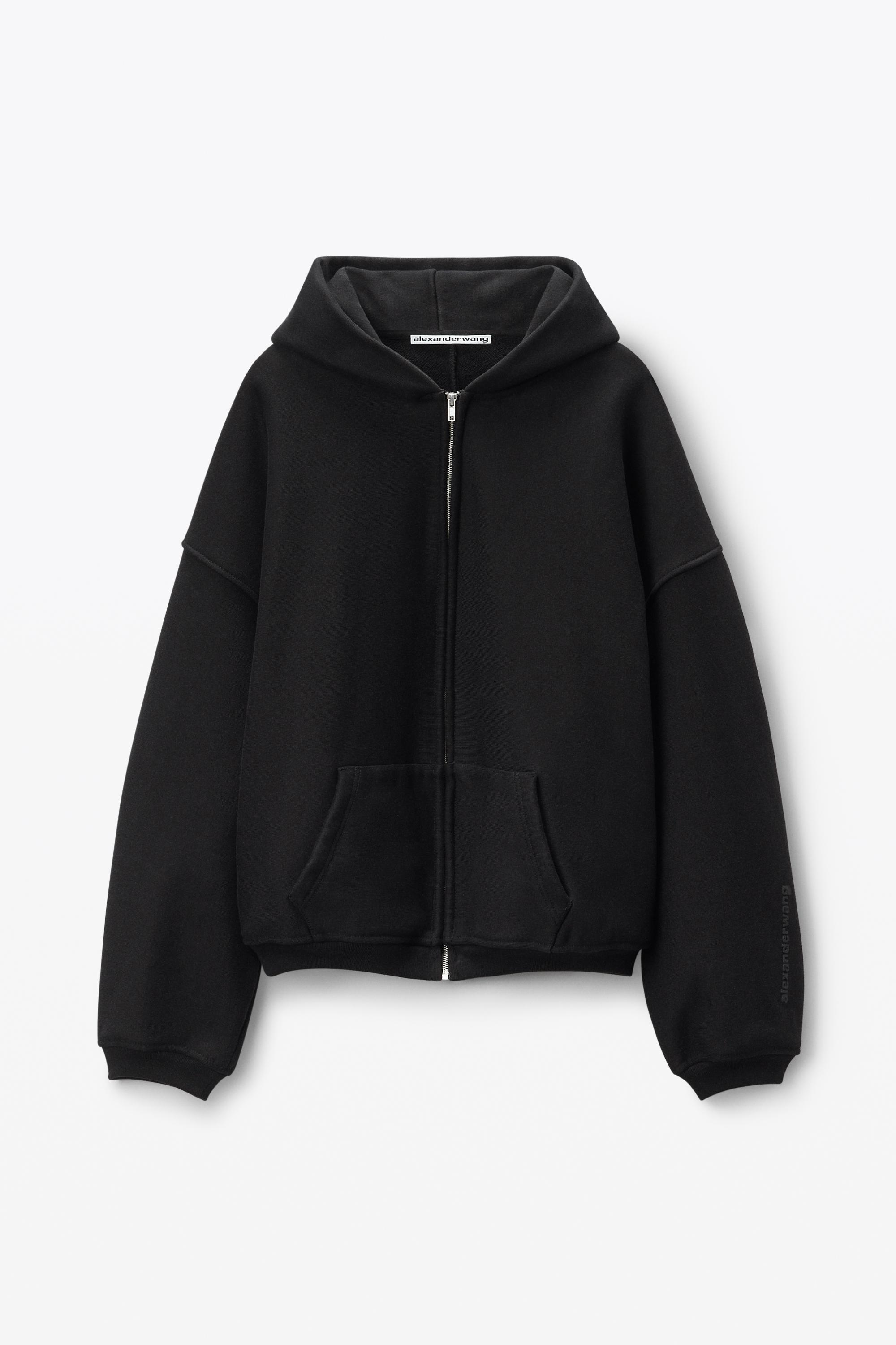 Oversized Logo Embroidered Hoodie In Cotton Product Image