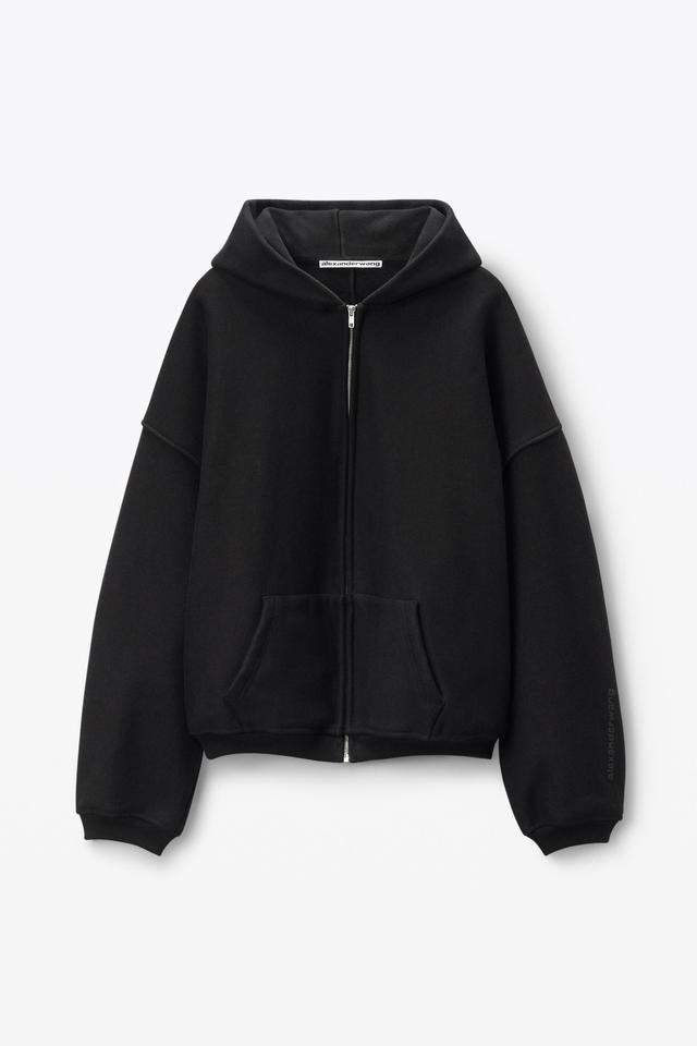 Oversized Logo Embroidered Hoodie In Cotton Product Image