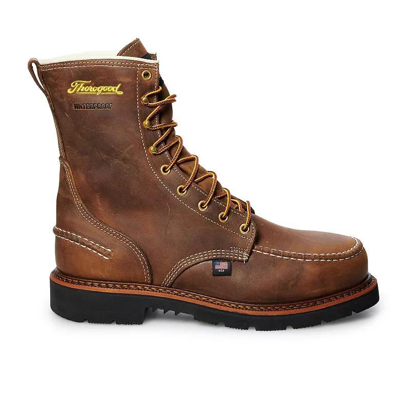 Thorogood 1957 Crazyhorse Mens 8-in. Waterproof Steel Toe Work Boots Brown Product Image