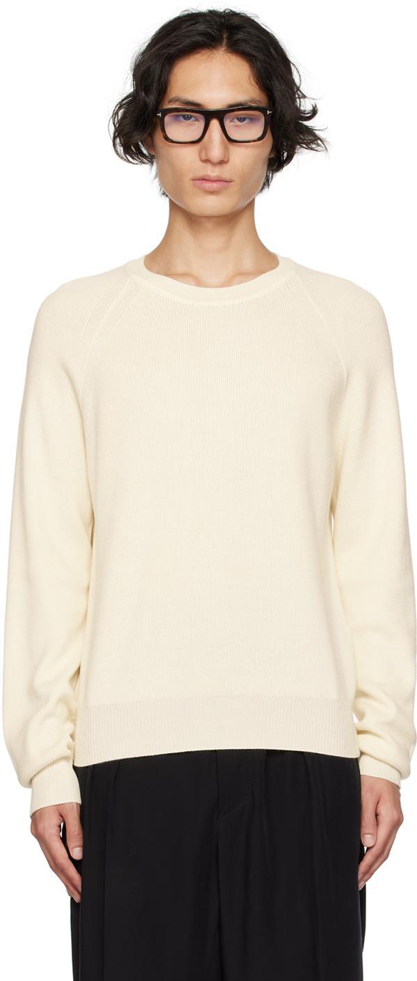 TOM FORD Off-white Raglan Sweater In Aw004 Ivory Product Image