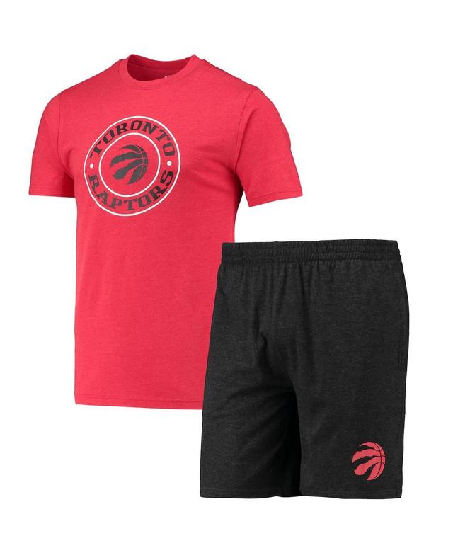 Mens Concepts Sport Black/Red Toronto Raptors T-Shirt & Shorts Sleep Set Product Image