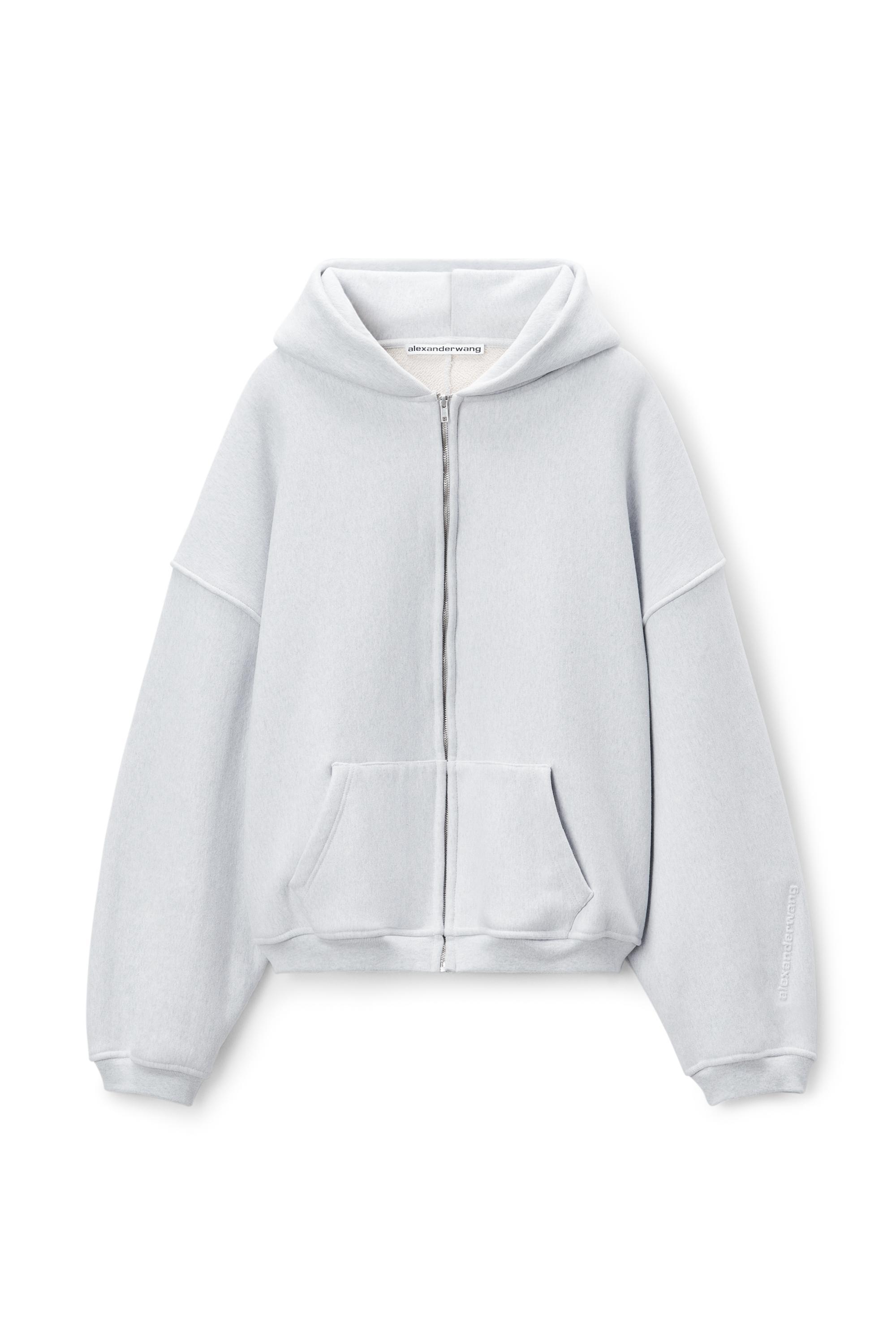 Oversized Logo Embroidered Hoodie In Cotton Product Image