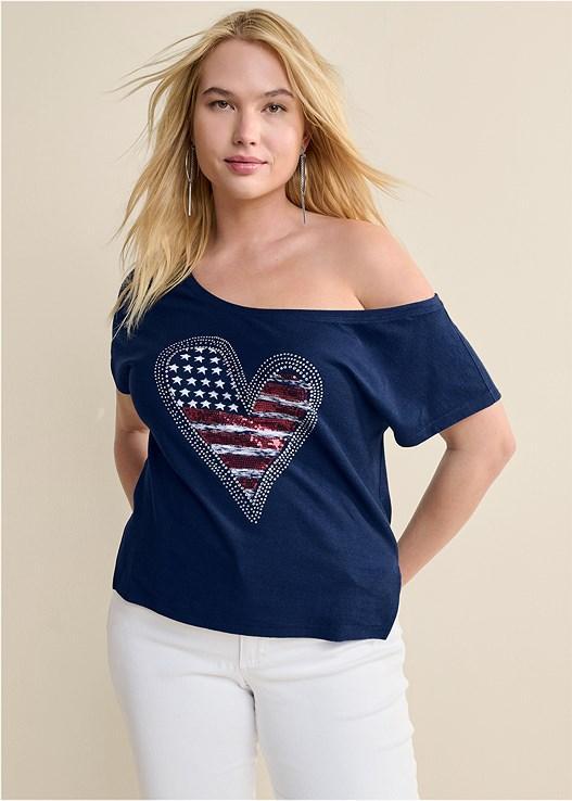 Americana Off-Shoulder Top Product Image