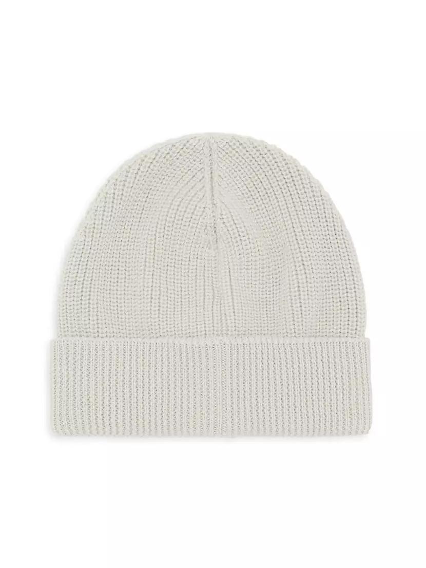 Wool Ribbed Knit Logo Patch Beanie Product Image