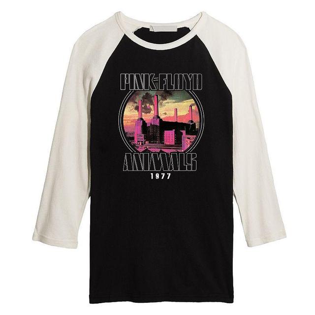 Mens Pink Floyd Animals Raglan Graphic Tee Oxford Product Image