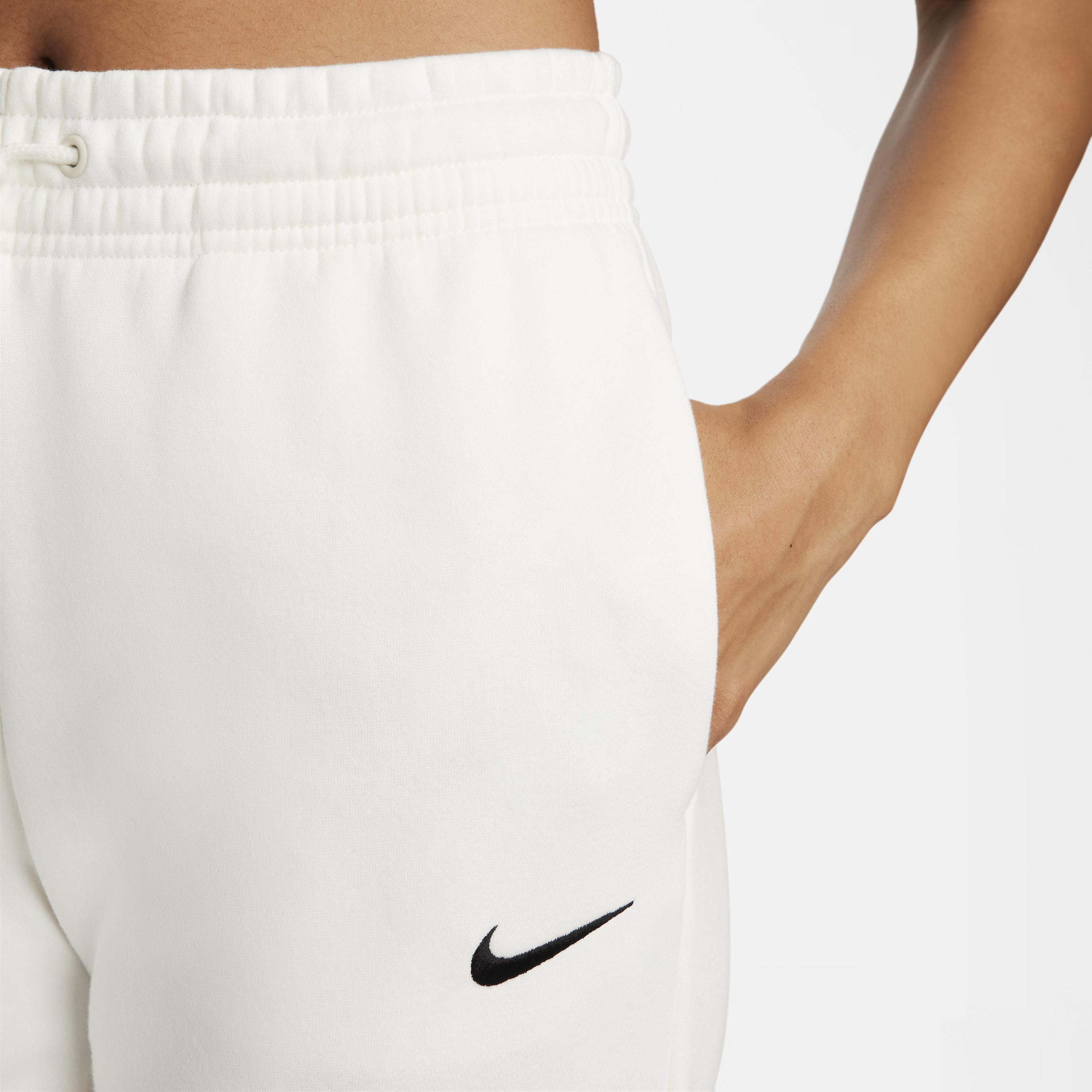 Nike Womens Nike NSW Phoenix Fleece MR Pants - Womens Black/Sail Product Image