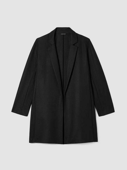 Felted Wool Jersey Long Blazer in Regenerative Wool Product Image