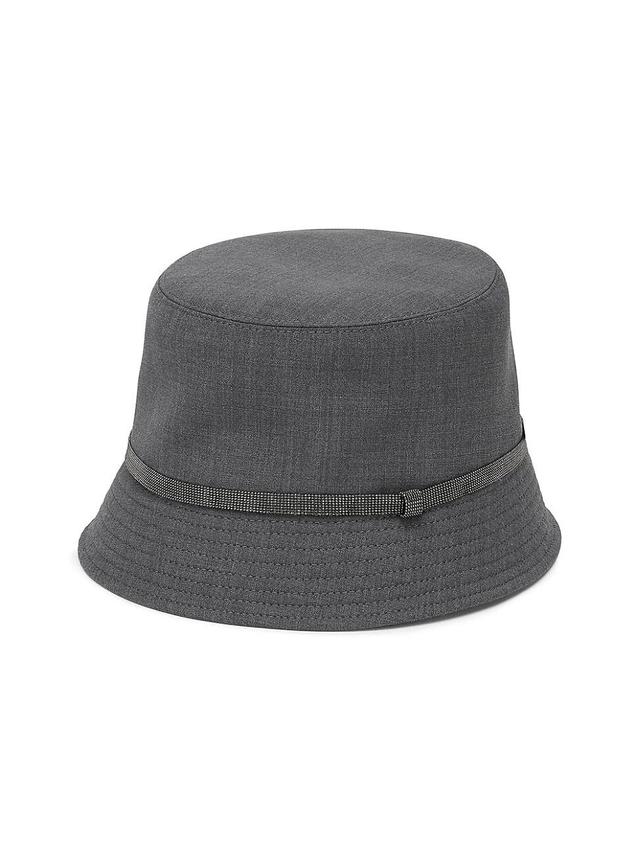 Womens Tropical Luxury Wool Bucket Hat with Shiny Band Product Image