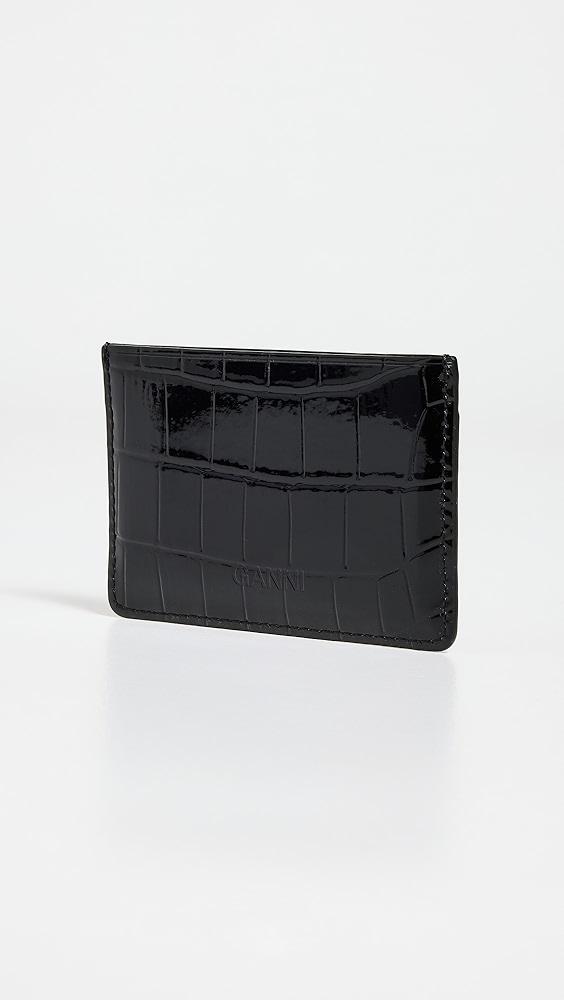 GANNI Ganni Bou Patent Croco Card Holder | Shopbop Product Image