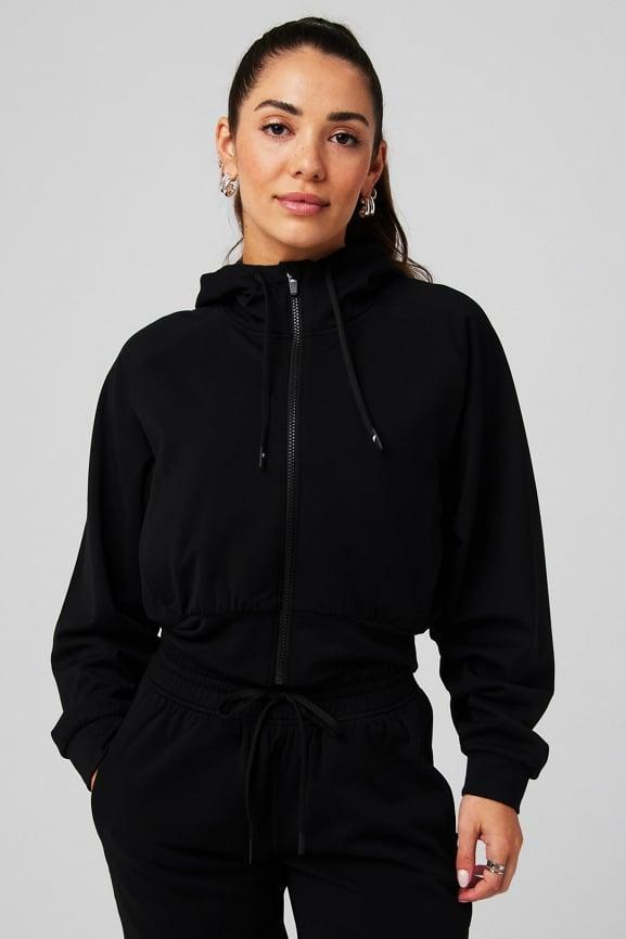 Cold Weather Full-Zip Cropped Hoodie Product Image