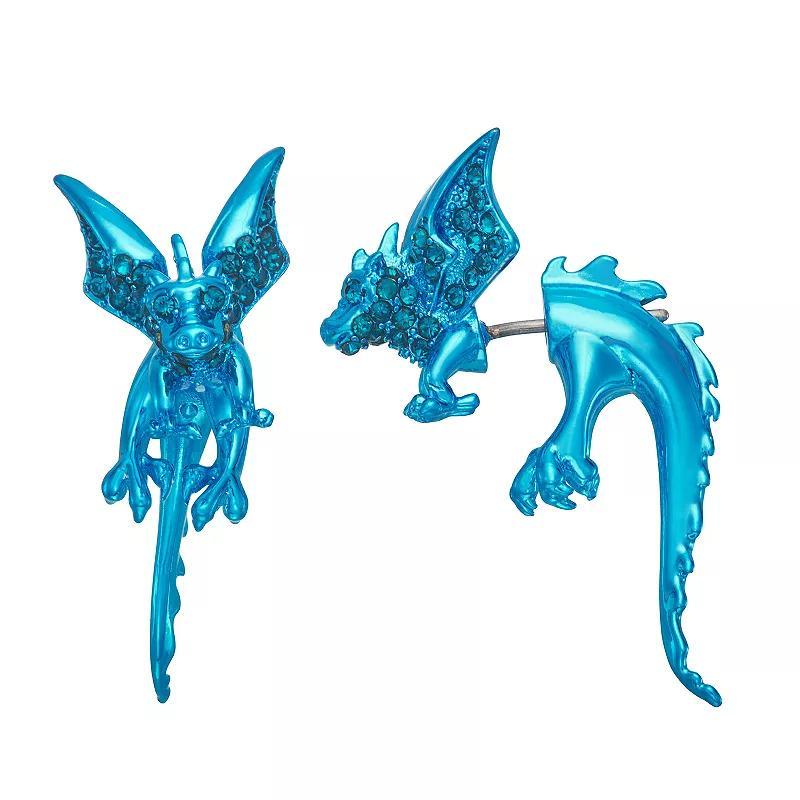 Simply Vera Vera Wang Dragon Front-Back Earrings, Womens, Blue Product Image