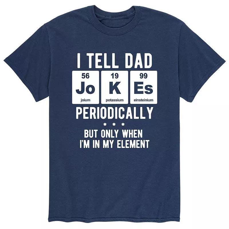 Mens Dad Jokes Periodically Tee Blue Product Image