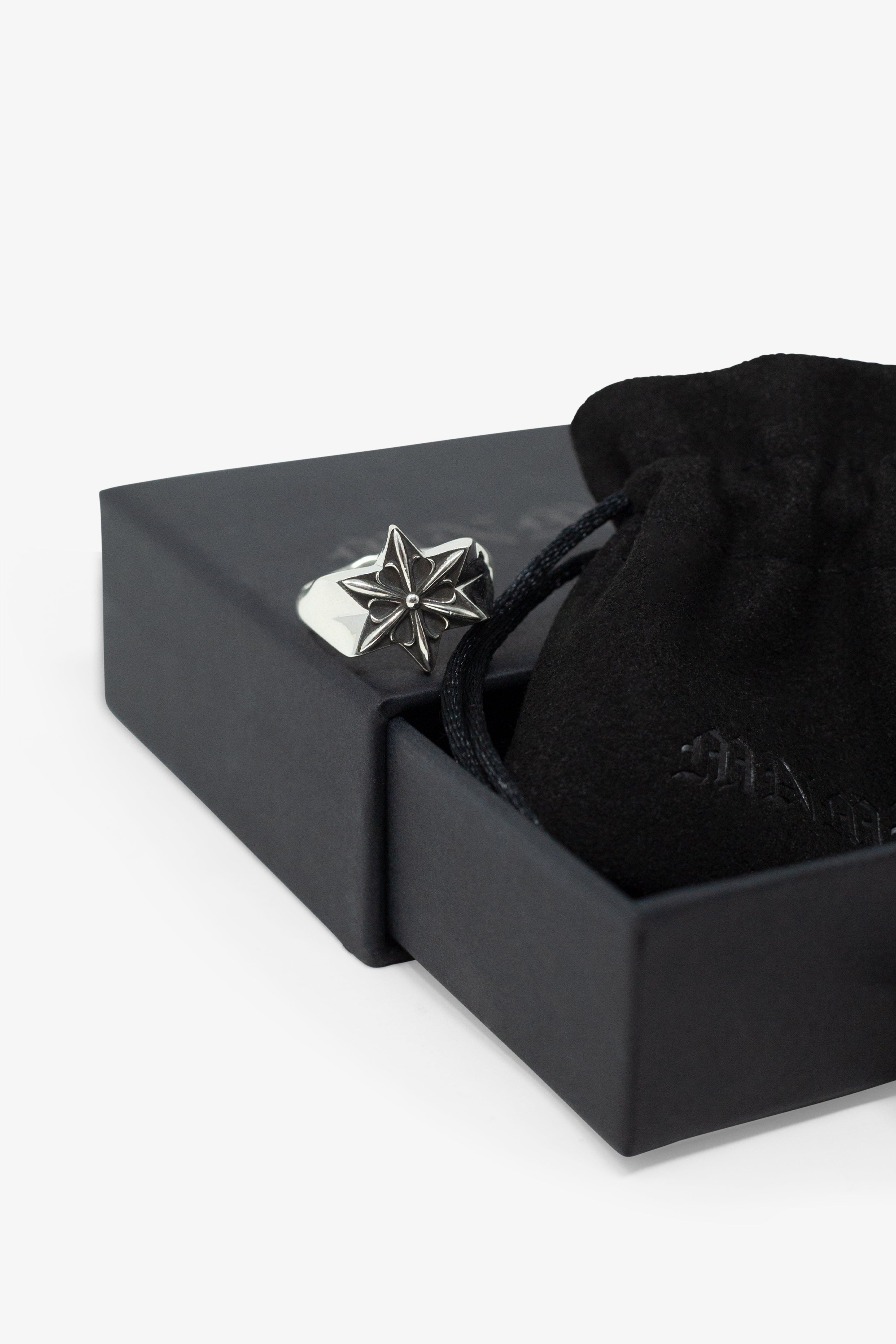 Gothic Star Sterling Silver Ring - SIlver Product Image