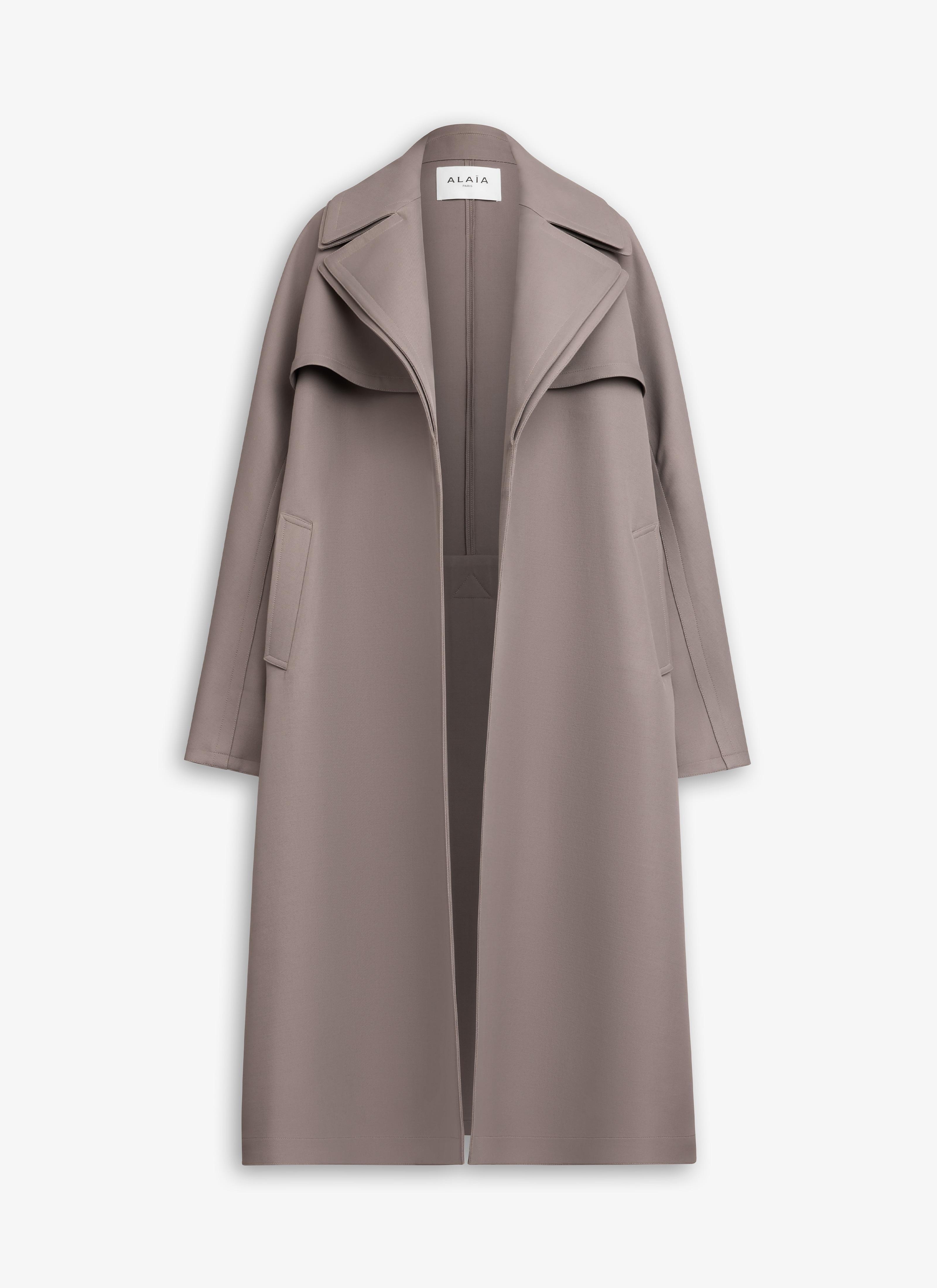 Brown-Brown-Gray TRENCH COAT Product Image