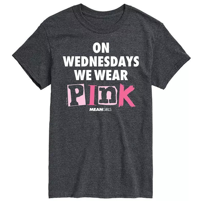 Mens Mean Girls Wednesdays We Wear Pink Graphic Tee Blue Product Image