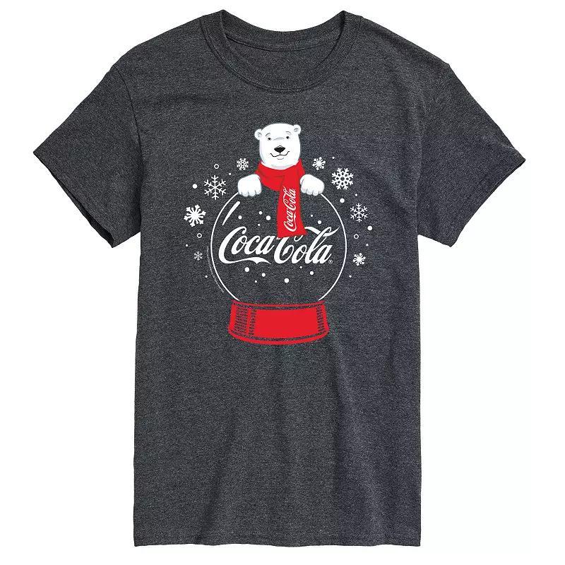 Big & Tall Coca-Cola Polar Bear Snowglobe Graphic Tee, Mens Blue Product Image