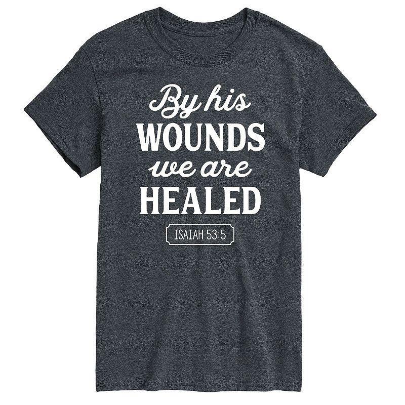 Big & Tall By His Wounds Isaiah Graphic Tee, Mens Product Image