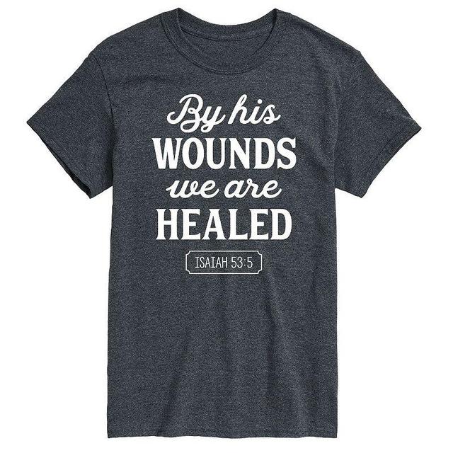 Big & Tall By His Wounds Isaiah Graphic Tee, Mens Product Image