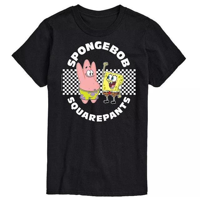 Mens Nickelodeon SpongeBob SquarePants Checkered Graphic Tee Product Image