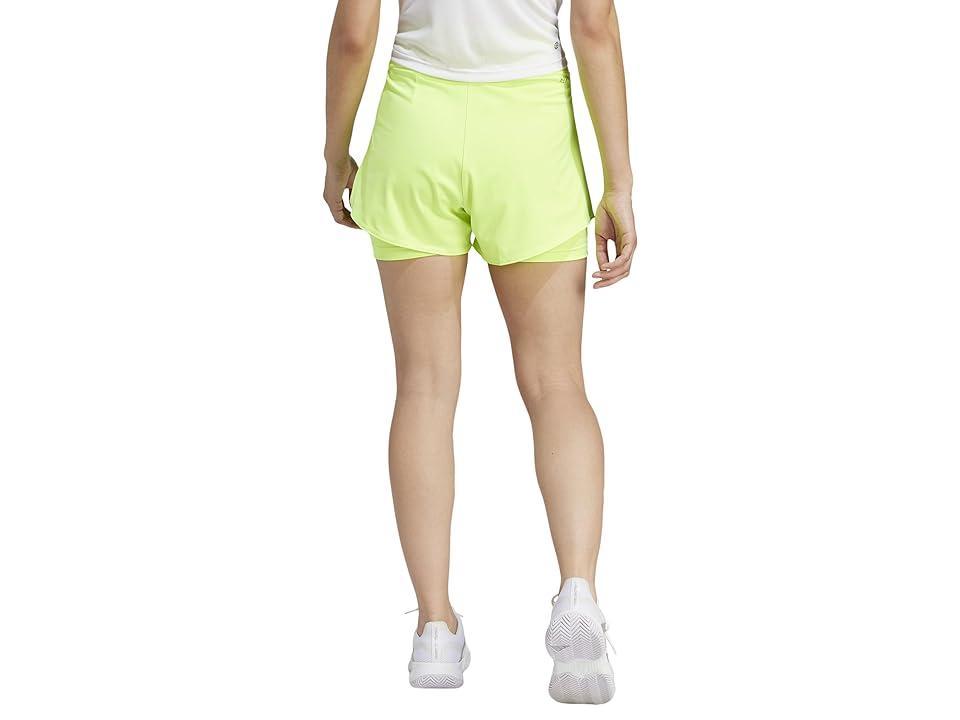 adidas Tennis Match Shorts (Lucid Lemon) Women's Shorts Product Image