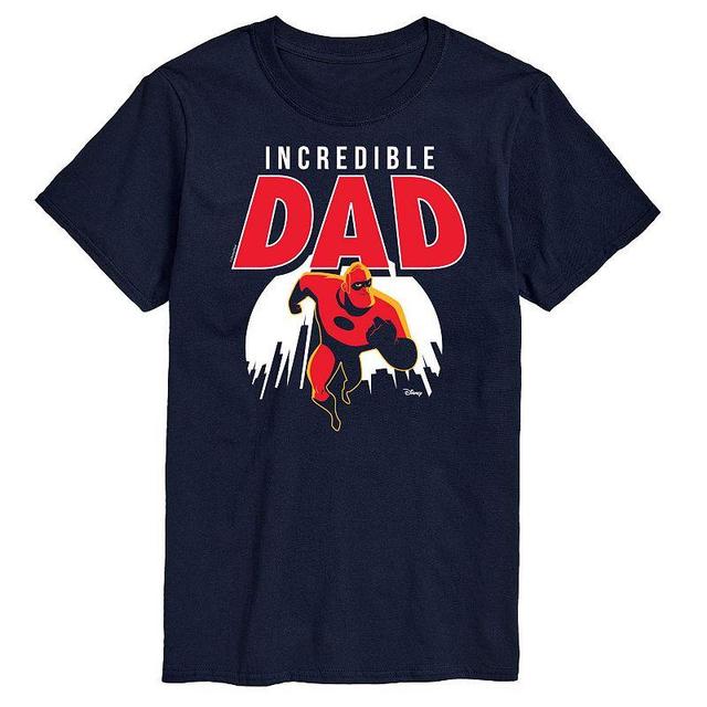 Disneys Mens The Incredibles Incredible Dad Tee Blue Product Image