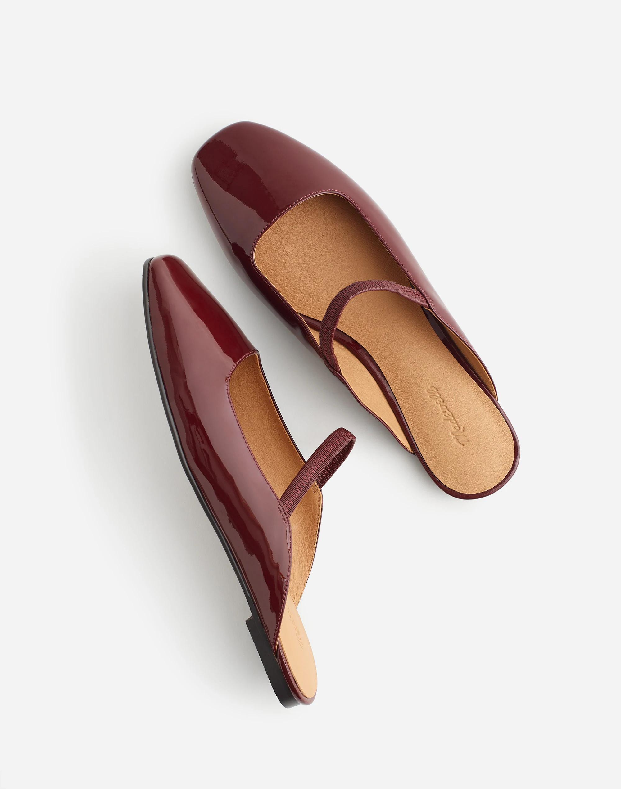 The Greta Ballet Flat Mule in Patent Leather Product Image