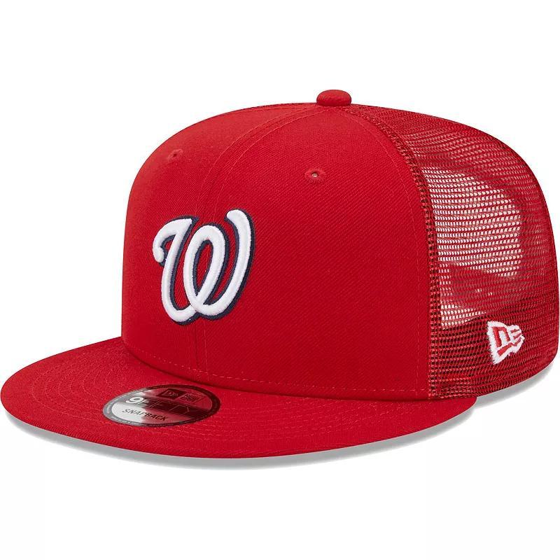 Mens New Era Washington Nationals Team Color Trucker 9FIFTY Snapback Hat Product Image