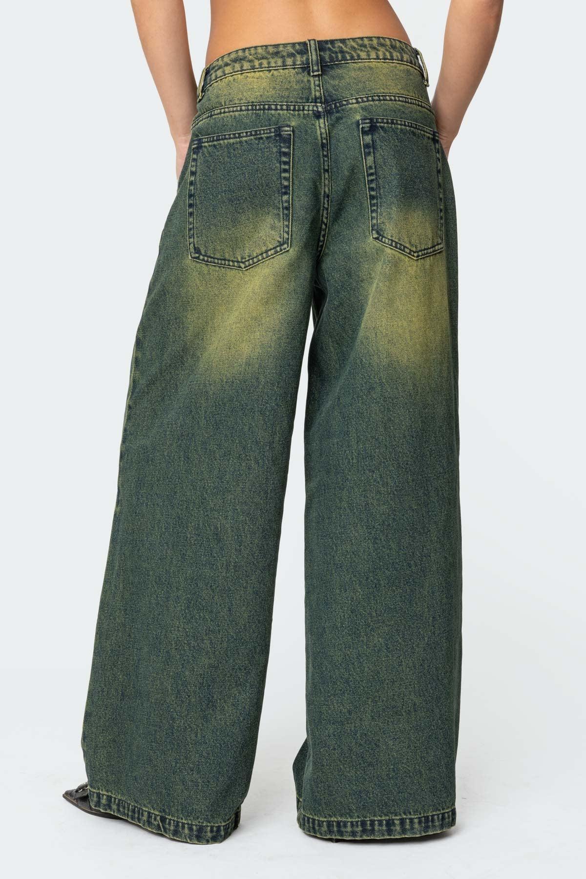 Shawn Washed Low Rise Jeans Product Image