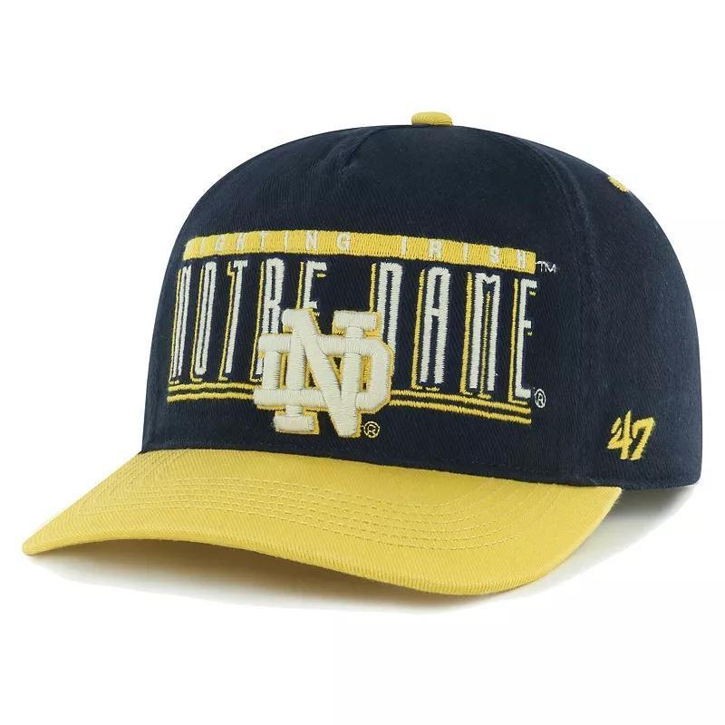 Mens 47 Brand Navy Notre Dame Fighting Irish Double Header Hitch Adjustable Hat Product Image