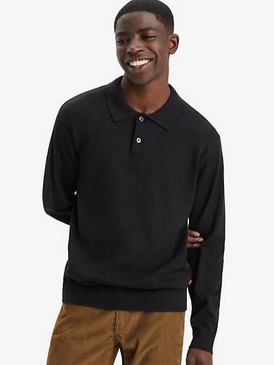 Long Sleeve Sweater Polo Product Image