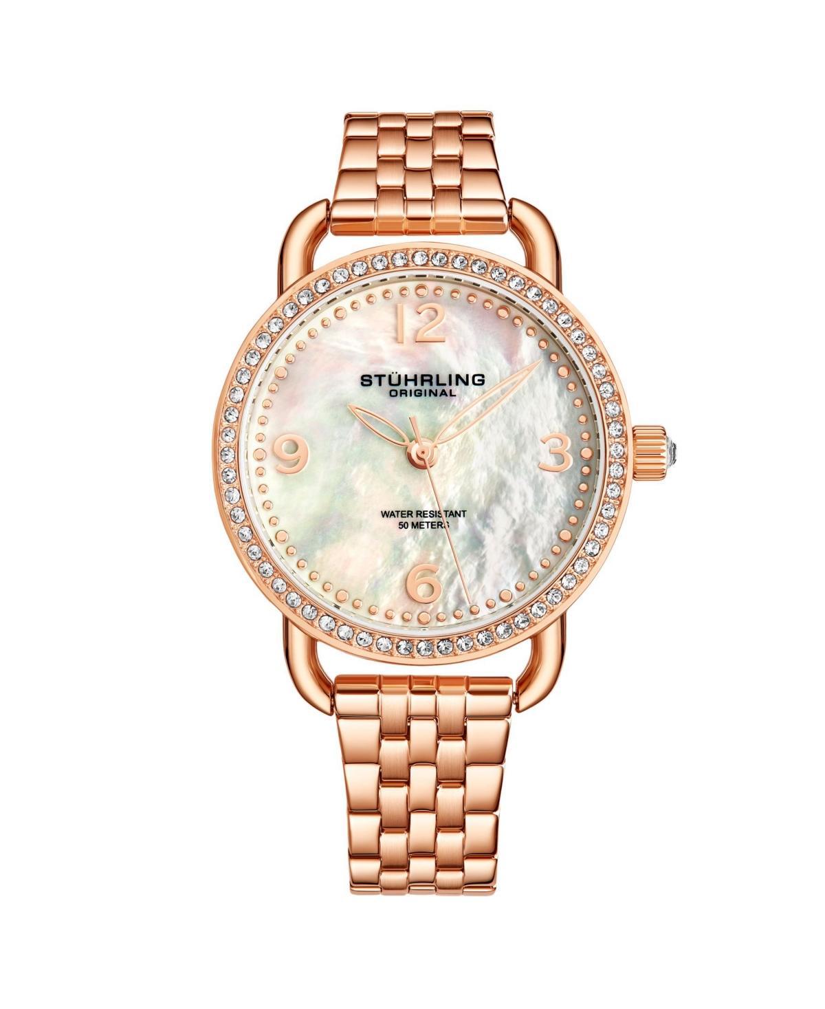 Stuhrling Womens Rose Gold Stainless Steel Bracelet Watch 38mm Product Image