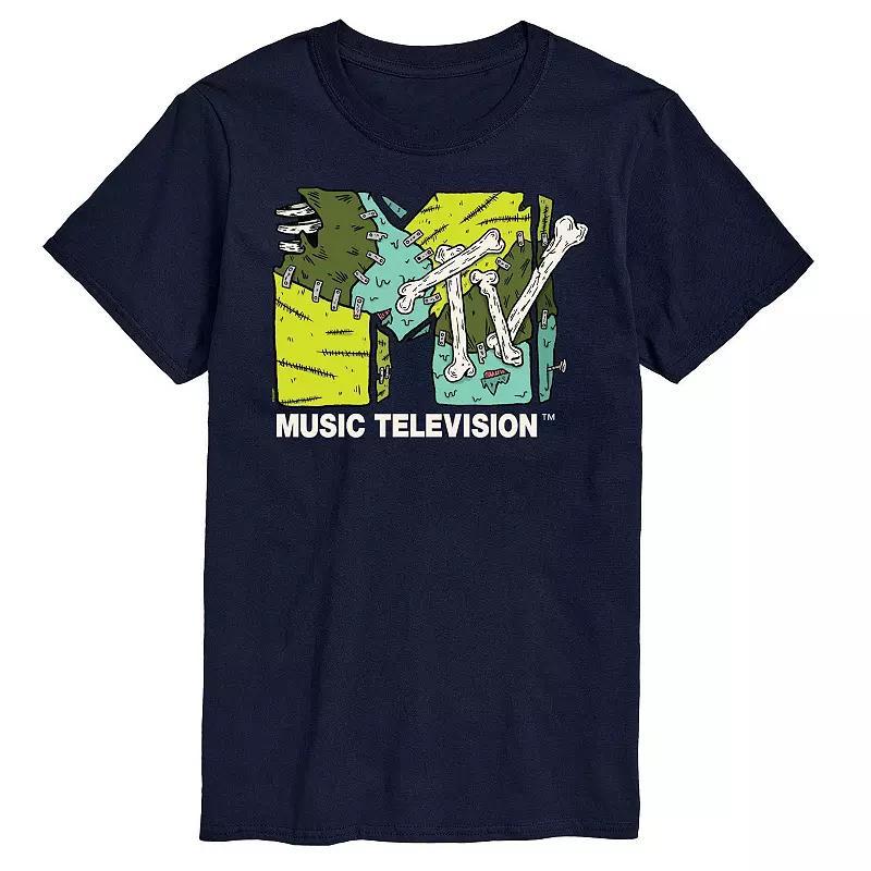 Mens MTV Halloween Logo Graphic Tee Blue Product Image