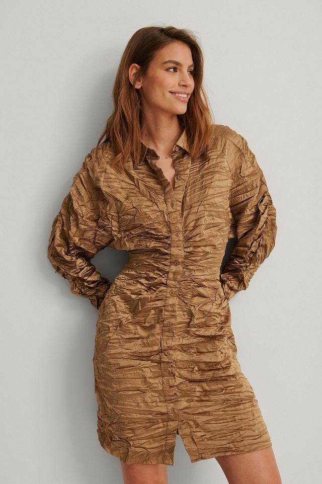 Pleated Shirt Dress Product Image