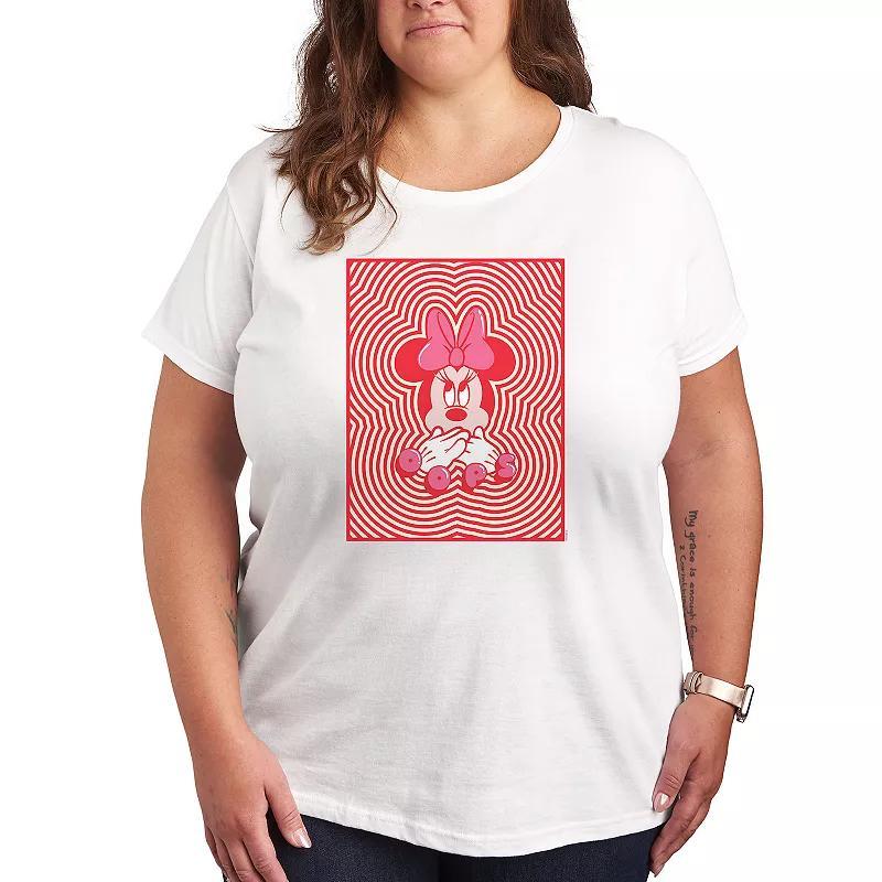 Disneys Minnie Mouse Plus Oops Graphic Tee, Womens Product Image