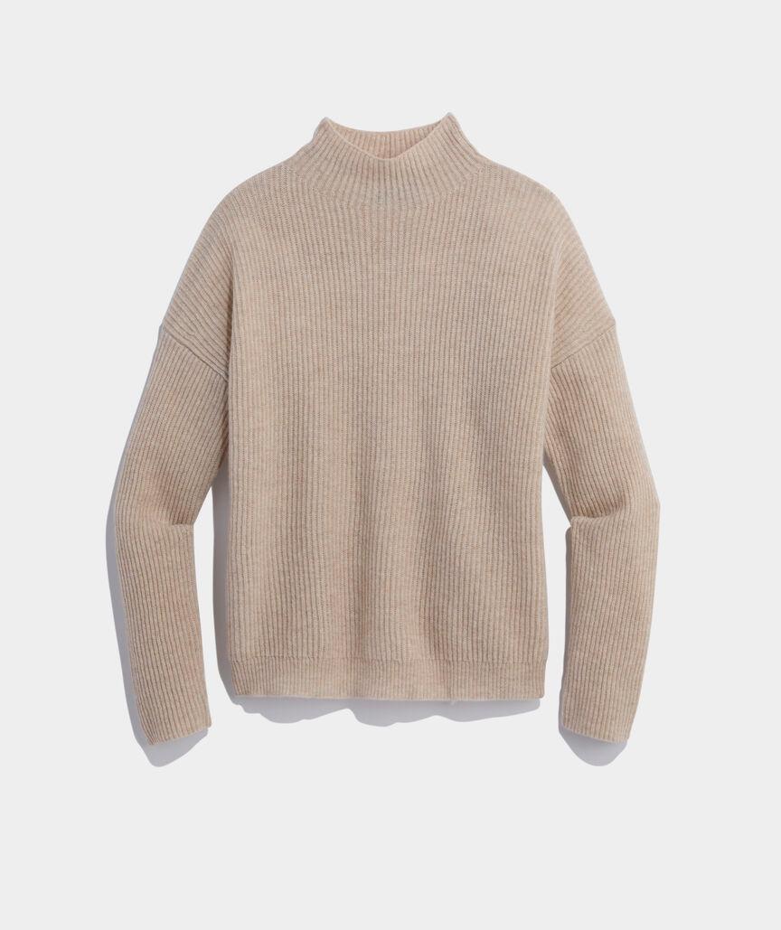 Seaspun Cashmere Ribbed Mockneck Sweater Product Image