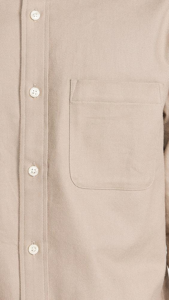 Club Monaco Lightweight Flannel Solid Shirt | Shopbop Product Image