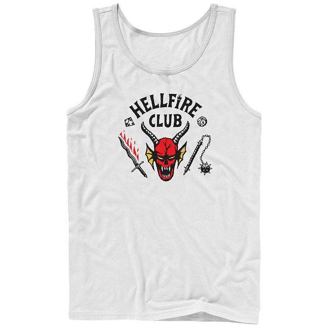 Mens Netflix Stranger Things Hellfire Club Logo Graphic Tank Top Grey Product Image