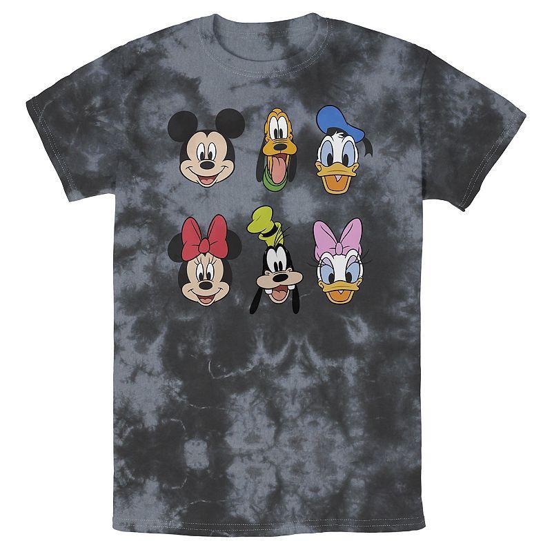 Mens Disney Mickey And Friends Group Shot Heads Wash Tee Product Image