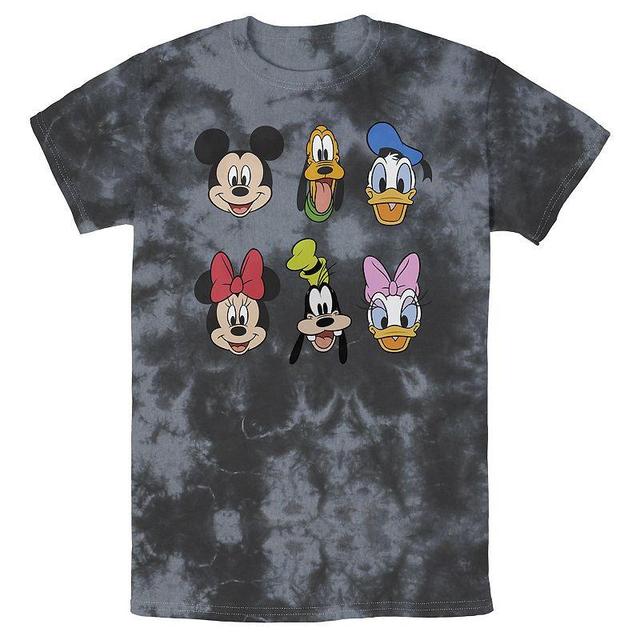 Mens Disney Mickey And Friends Group Shot Heads Wash Tee Product Image