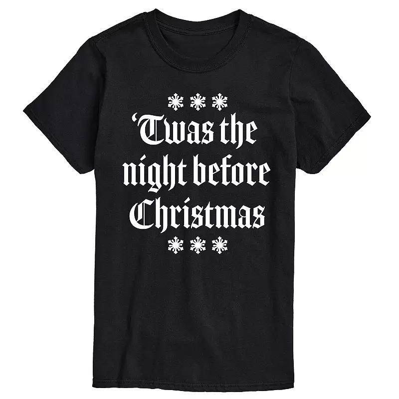 Big & Tall Twas The Night Before Christmas Graphic Tee, Mens Product Image