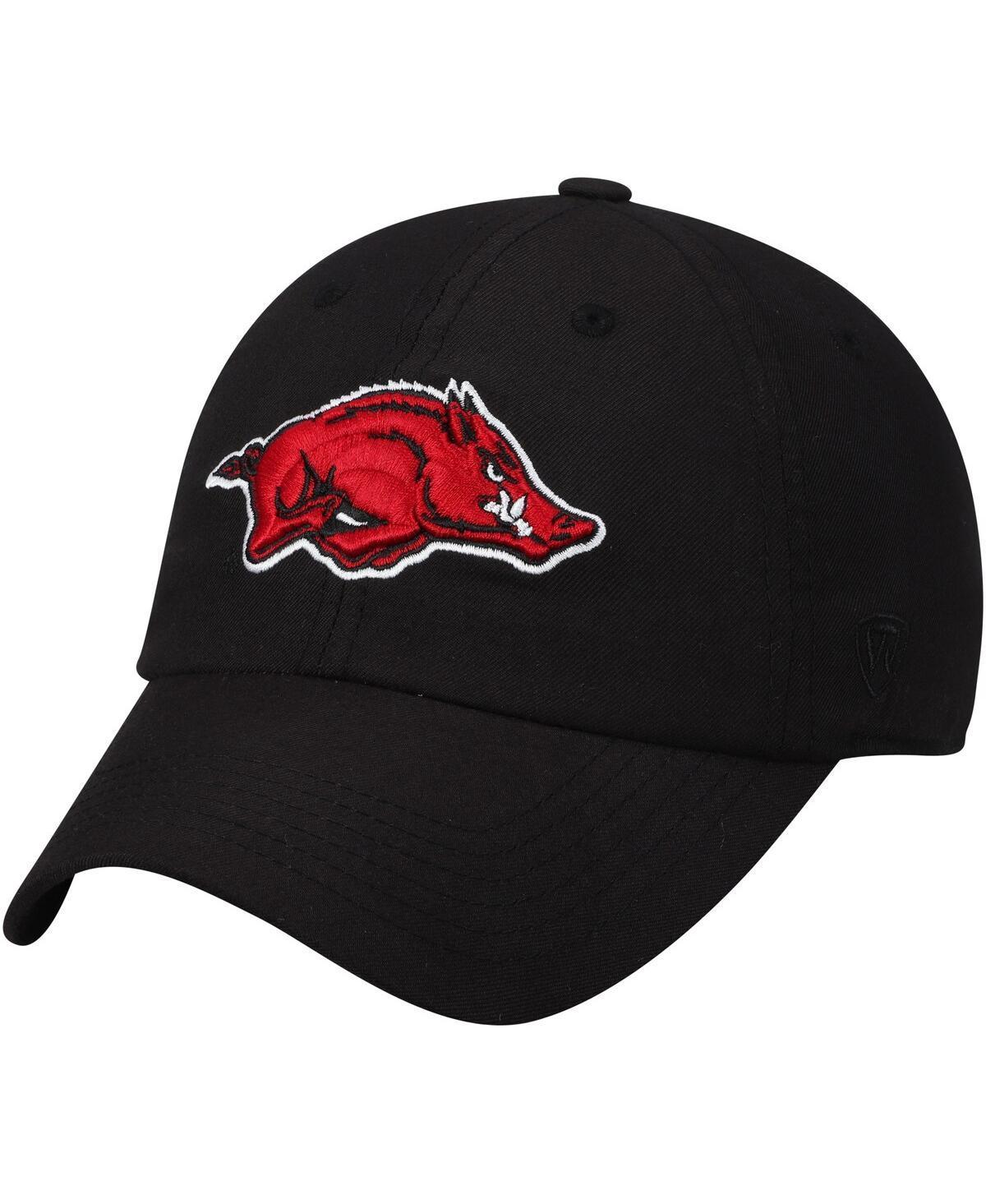 Mens Top of The World Black Arkansas Razorbacks Staple Adjustable Hat Product Image