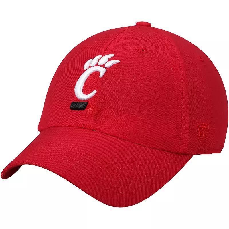 Mens Red Cincinnati Bearcats Primary Logo Staple Adjustable Hat Product Image