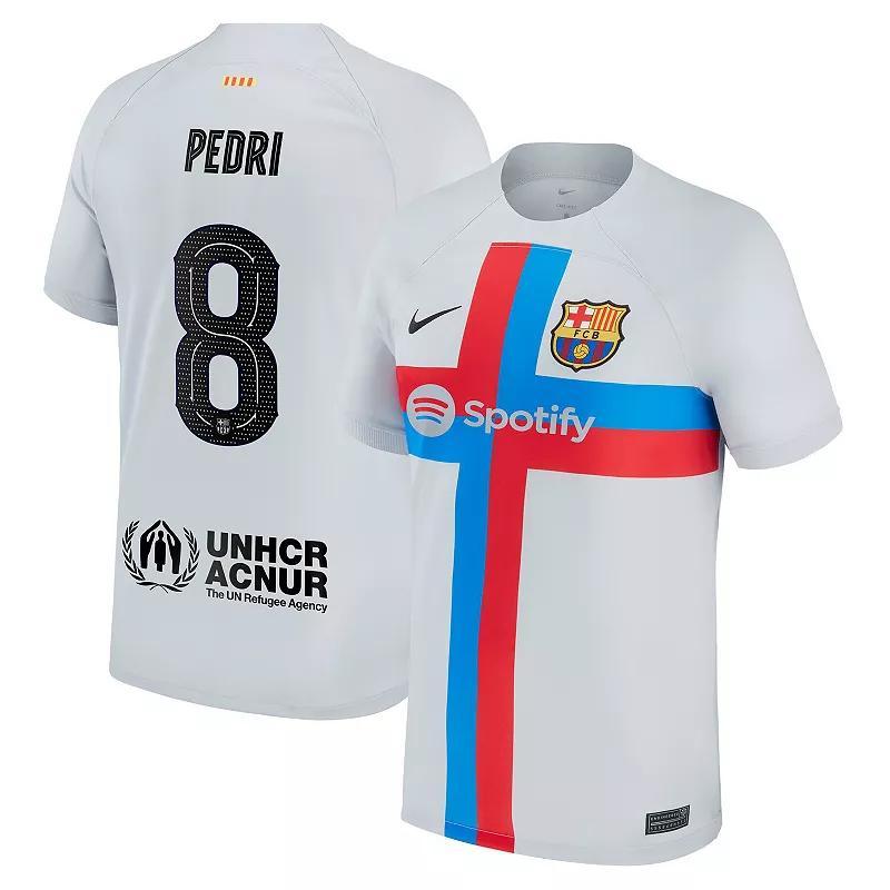 Mens Nike Pedri Gray Barcelona 2022/23 Third Breathe Stadium Replica Player Jersey Product Image