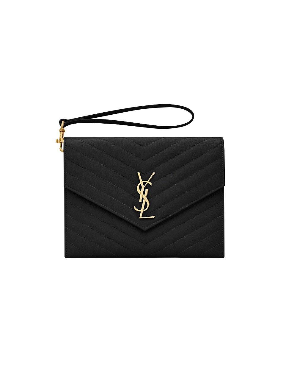 Saint Laurent Cassandre Matelasse Flap Pouch Product Image